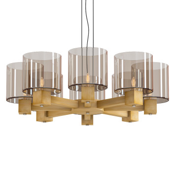 Luxor Home Decor & Lighting Molini Glass Wooden 3D модель