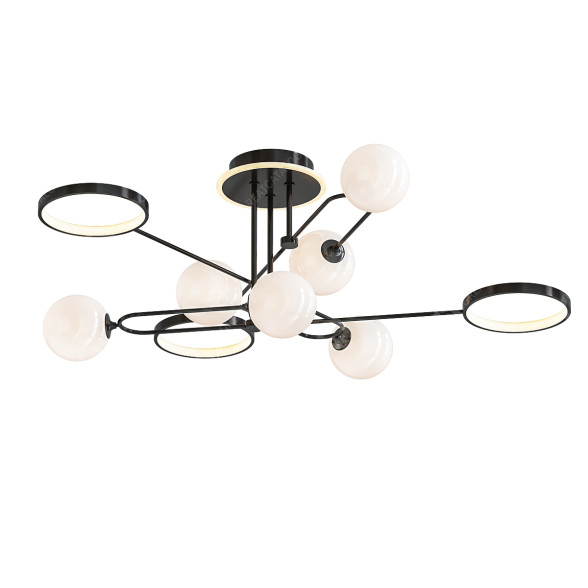 Chandelier Flush Mount 40W Warm 3D model