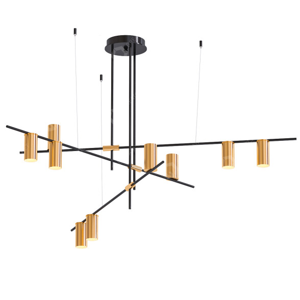 Lámpara de araña Homary Adjustable Black Branch 9 Modelo 3D