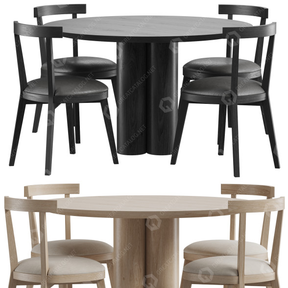 Table and Chairs Maiden Home The Reade and Allen 3D model