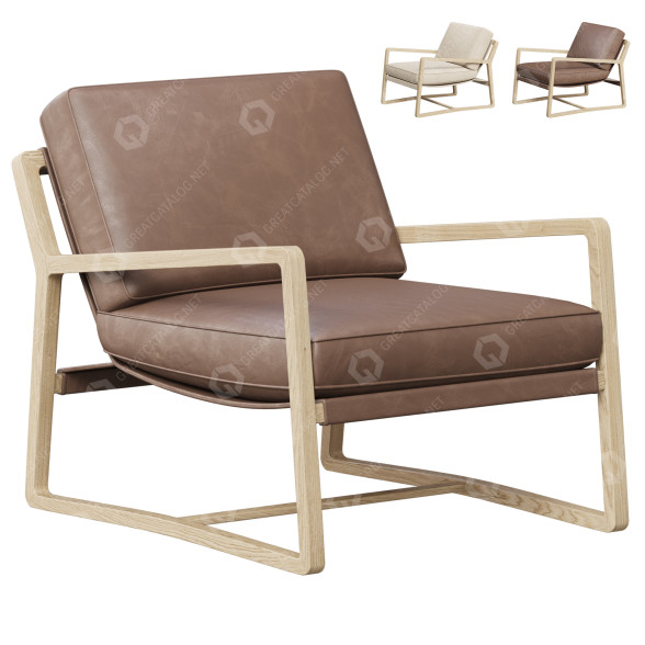 Кресло Pottery Barn Tahoma 3D модель