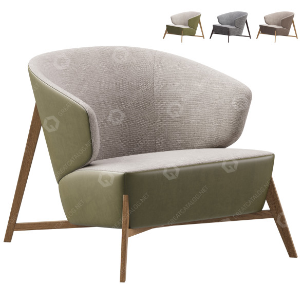 Armchair Innova Arsenale LC 1 3D model