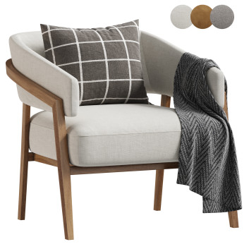 Кресло  Pottery Barn Altra 3D модель