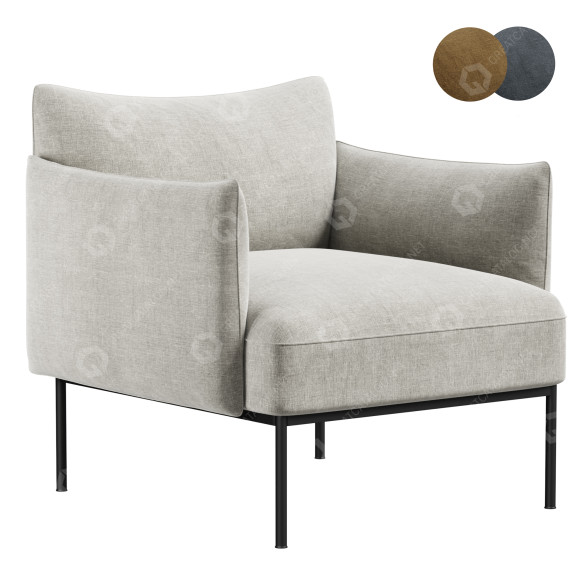 Крісло West Elm Penn 3D модель