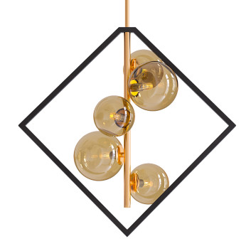 Люстра Dainolite 5LT Halogen MB & VB w Champagne Glass
