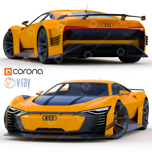 Автомобиль Audi Vision GT Custom 3D модель