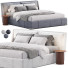 Bett und Nachttischchen Natuzzi Fenice - Theorema