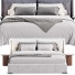 Bett und Nachttischchen Natuzzi Fenice - Theorema
