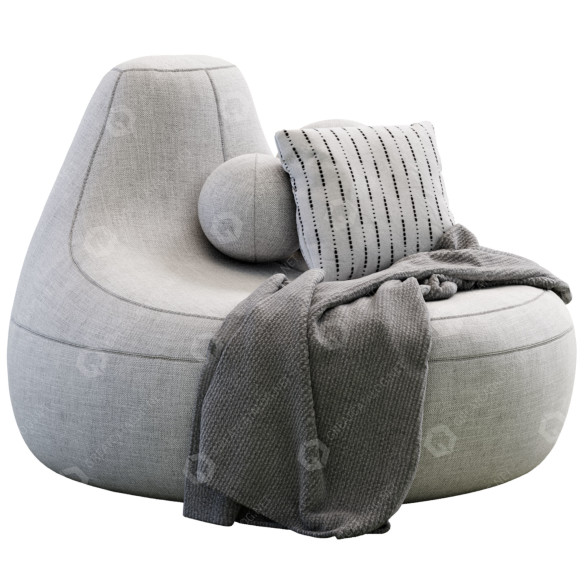 Armchair Moroso Saruyama Island 3D model