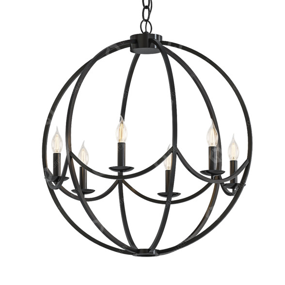 Люстра Oxide Darkened Bronze 6 3D модель