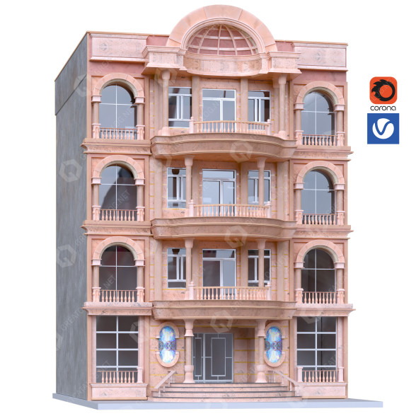 Будівля Facade Classic 3D модель