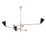 Lámpara de araña 1stDibs Italian Modern Brass and Enamelled Three-Arm Angelo Lelli - SH.X