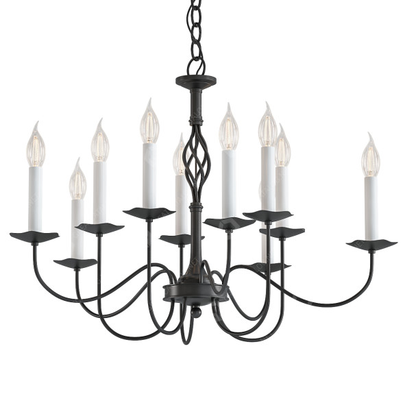 Люстра Hubbardton Forge Twist Basket 10 Arm 3D модель