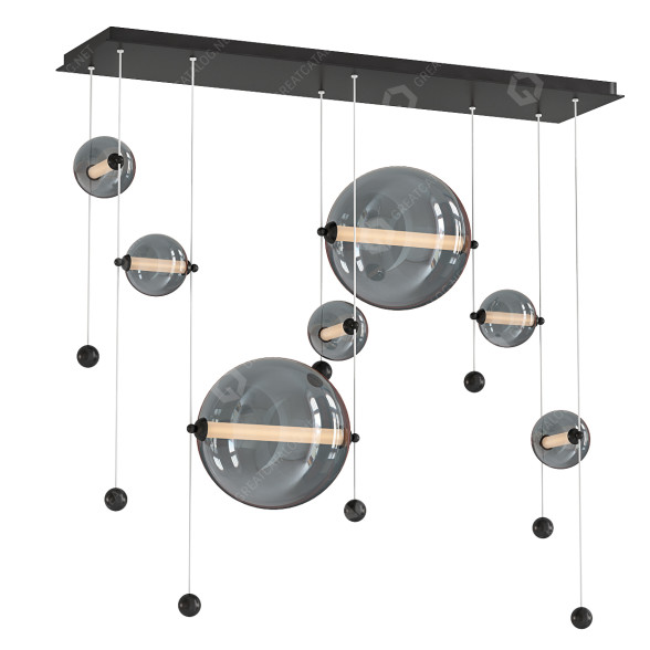Lampa wisząca Hubbardton Forge Abacus 7-Light Double Linear LED model 3D
