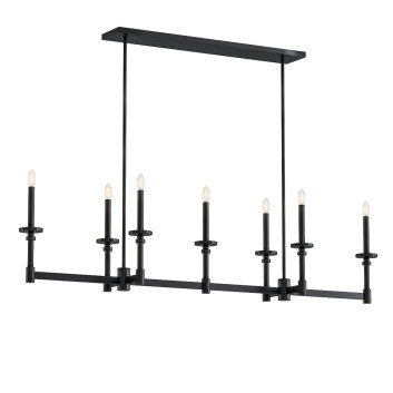 Hängeleuchte Hunter Briargrove 7-Light Linear in Matte Black 3D-Modell