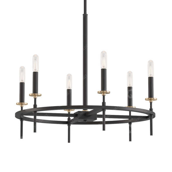 Lustre Generation Lighting Bryant Midnight Black Six modèle 3D