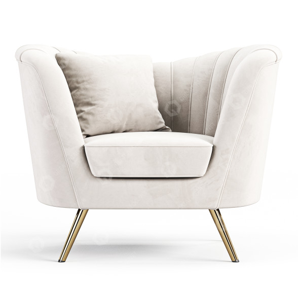 Fotel Meridian Furniture Margo Velvet model 3D