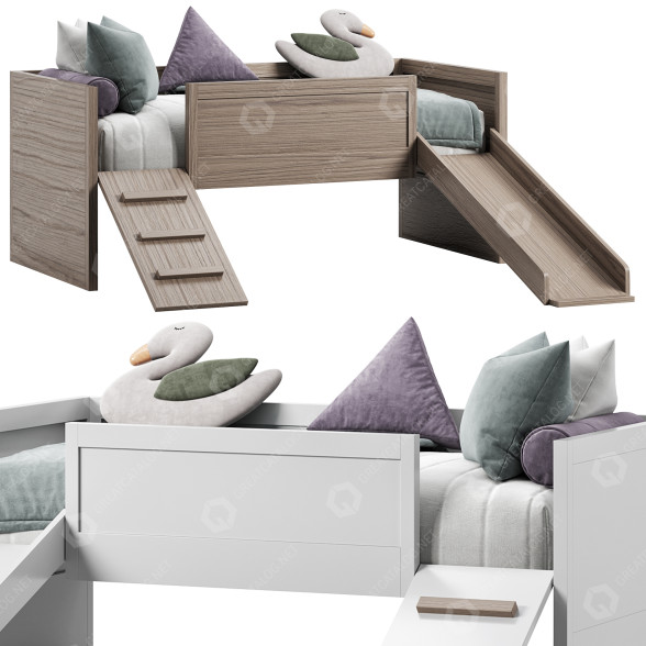 Cama Kids Loft Timber Modelo 3D
