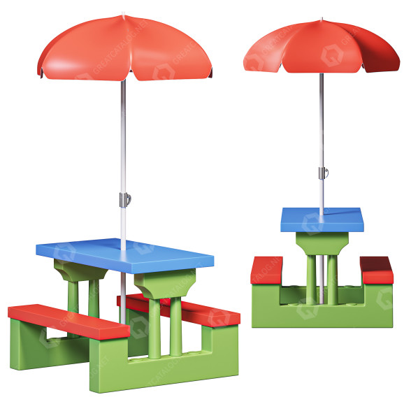 Picknick-Tisch Costway 4 Seat Kids 3D-Modell