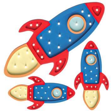 Lámpara de pared Little Lights Rocket Ship Lamp