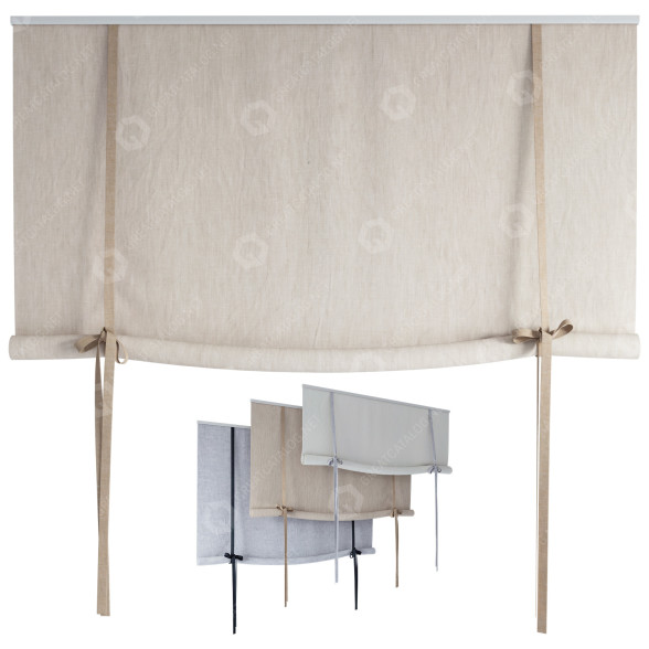 Rollos H&M Linen Curtain 3D-Modell