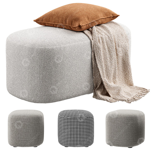 Poufs Vorsen Round modèle 3D
