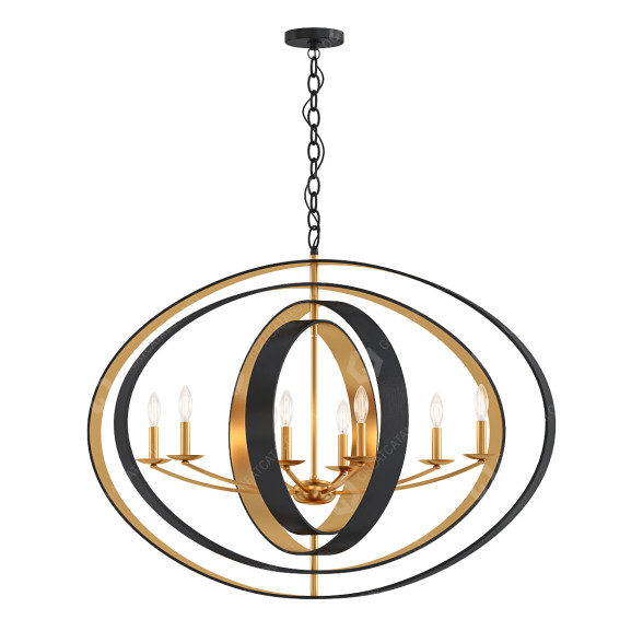 Люстра Crystorama Luna Oval 3D модель