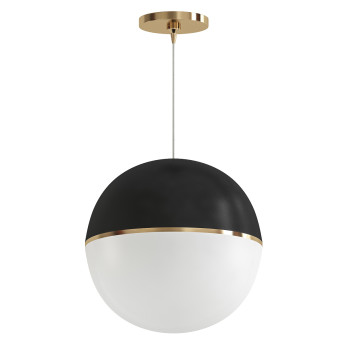 Hängeleuchte Visual Comfort & Co Akova 7 W Black and Aged Brass