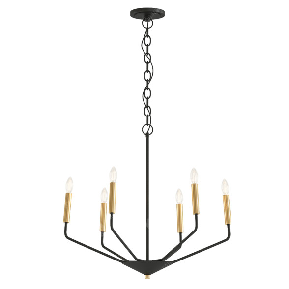 Люстра Elegant Lighting Enzo Black and Brass Pendant 3D модель