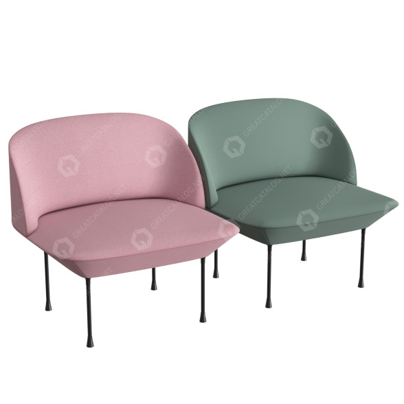 Кресло Muuto Oslo 3D модель