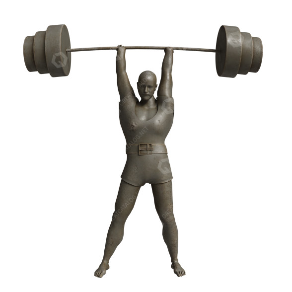 Statuette Weightlifter 3D model