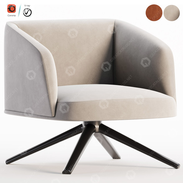 Armchair La Cividina Timo 3D model