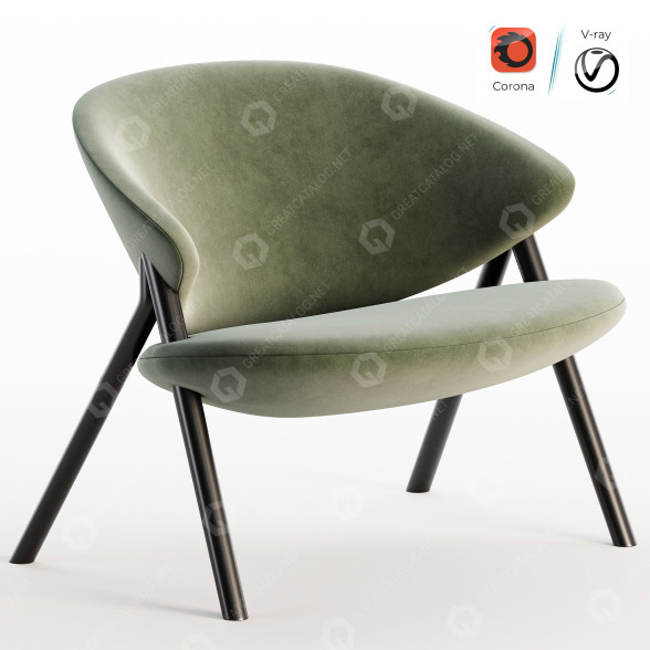 Armchair Zanotta Oliva 3D model
