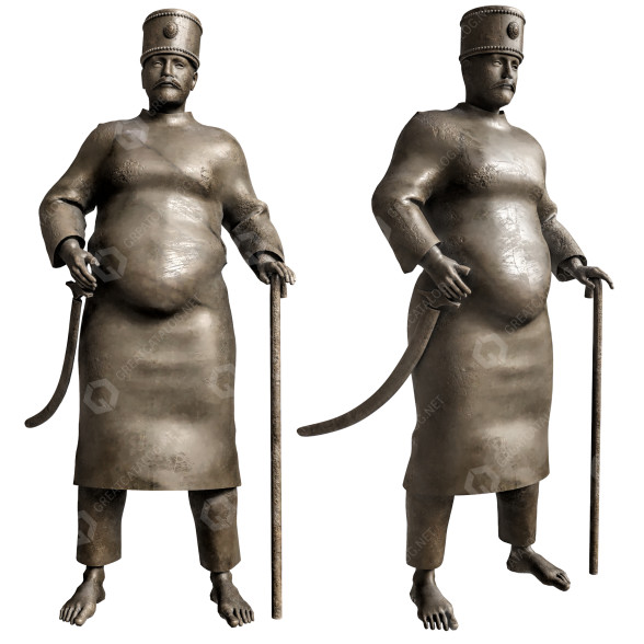 Rzeźba Nasir Oldin Shah Gajar model 3D