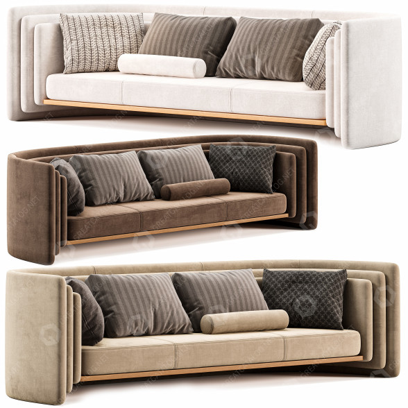 Sofa Saint Babila by Colombo 3D-Modell