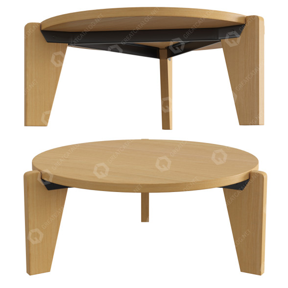 Stolik kawowy Vitra Gueridon Bas model 3D