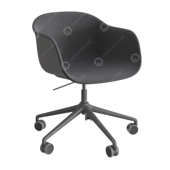 Офісне крісло Muuto Fiber Swivel Base 3D модель