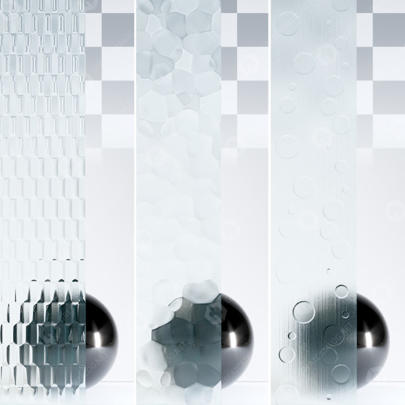 Verre 4K Materials V2-7 - 3 Materials modèle 3D