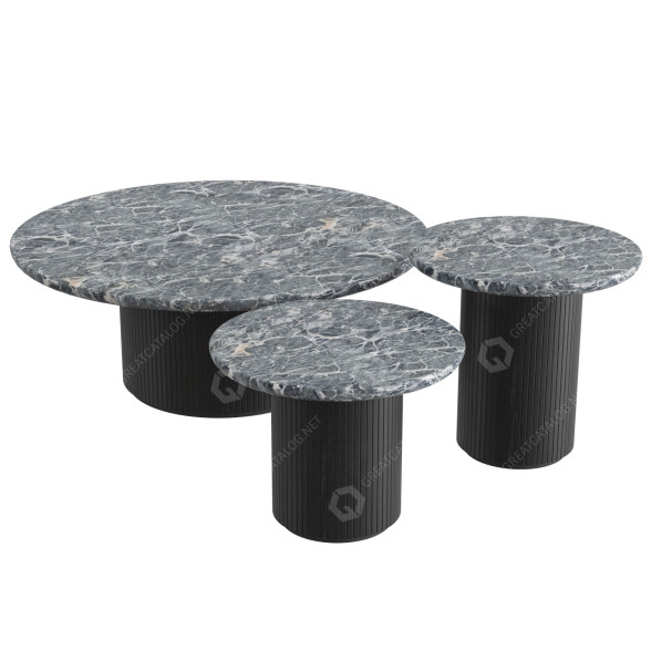 Coffee Tables Gubi Moon by Space Copenhagen 3D model