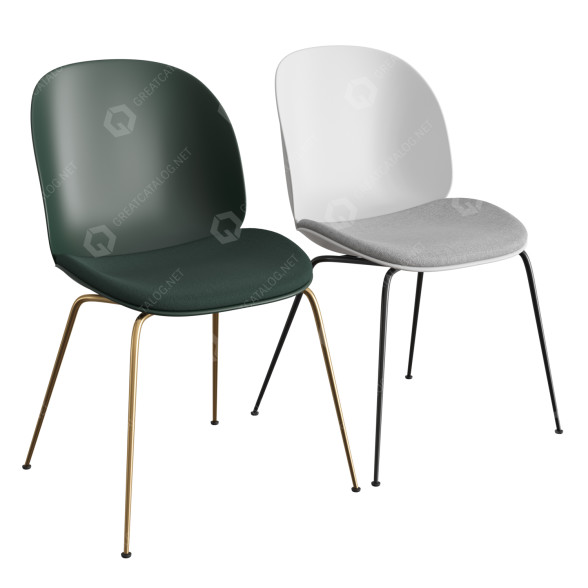 Président Gubi Beetle Upholstered Conic Base modèle 3D