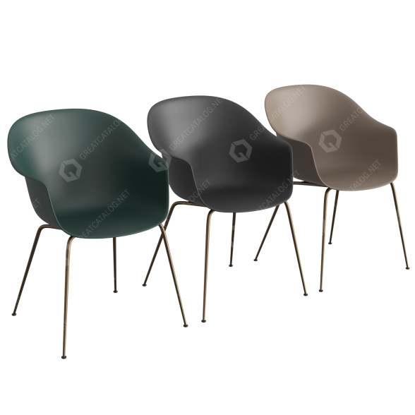 Chair Gubi Bat Un-Upholstered 3D model