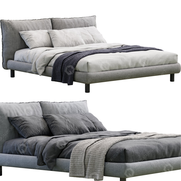 Bett Meridiani Oliver 3D-Modell
