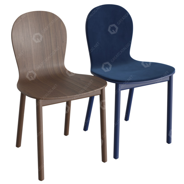 Krzesło Cappellini Bac Two model 3D