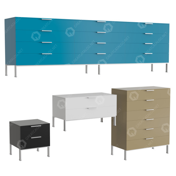 Commodes Cappellini Brest Notte modèle 3D