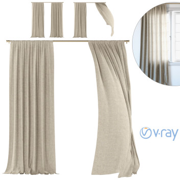 Rideaux  Linen Wind Modèle 3D