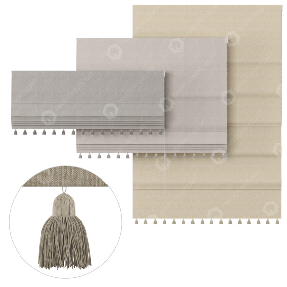 Рулонные шторы Tassel Edge Harrow 3D модель