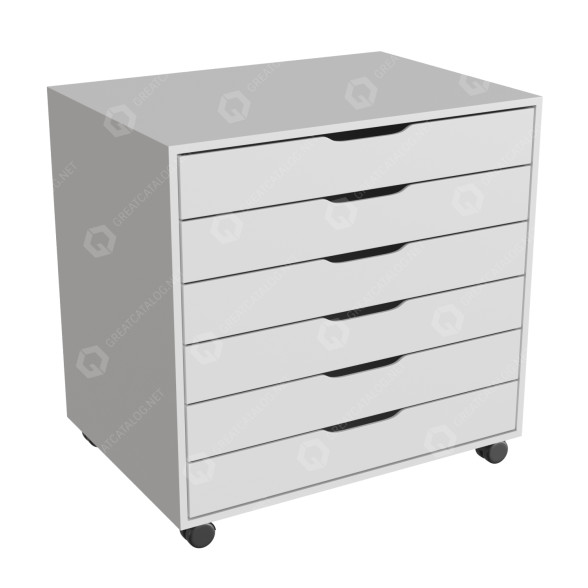 Комод IKEA Alex on Castors 3D модель