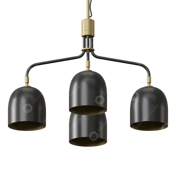 Chandelier Gubi Howard 4 Short Arm 3D model