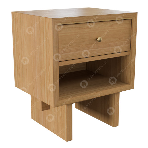 Bedside Table Gubi Private by Space Copenhagen 3D model