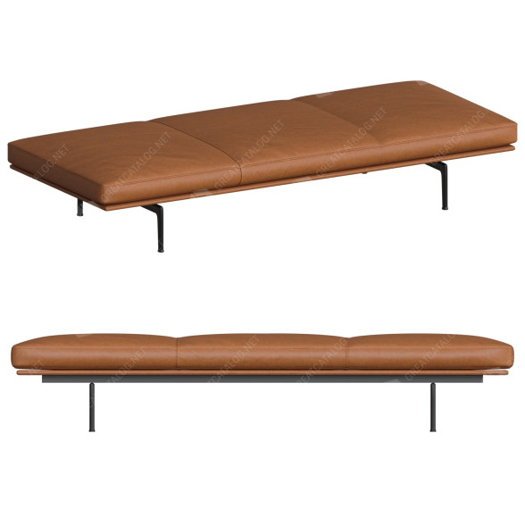 Кушетка Muuto Outline 3D модель